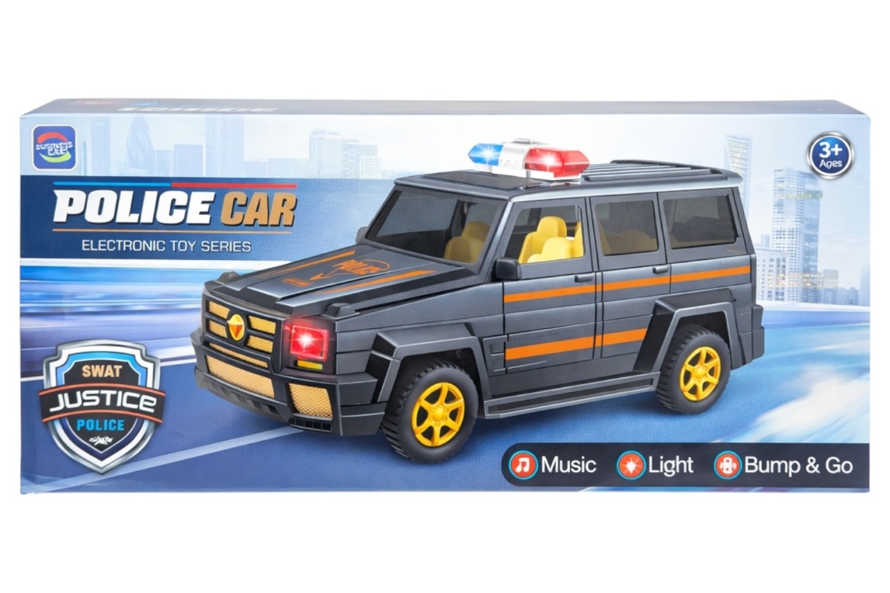 Mașină de poliție interactivă cu lumini și sunete, plastic, 23 cm 2