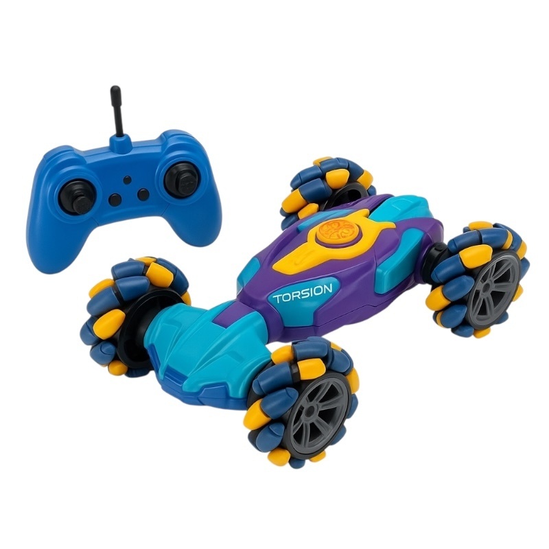Masina Torsion Stunt cu Radiocomanda, 30x33 cm , Lumini, Sunete, Rotire 360, Drift, 4WD