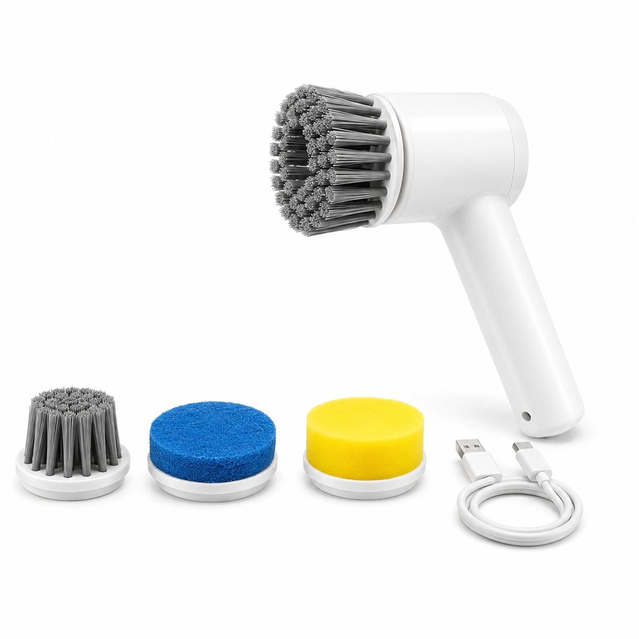 Perie electrica de curatare 4 in 1, rotatie 360°, accesorii multiple, reincarcabila 3