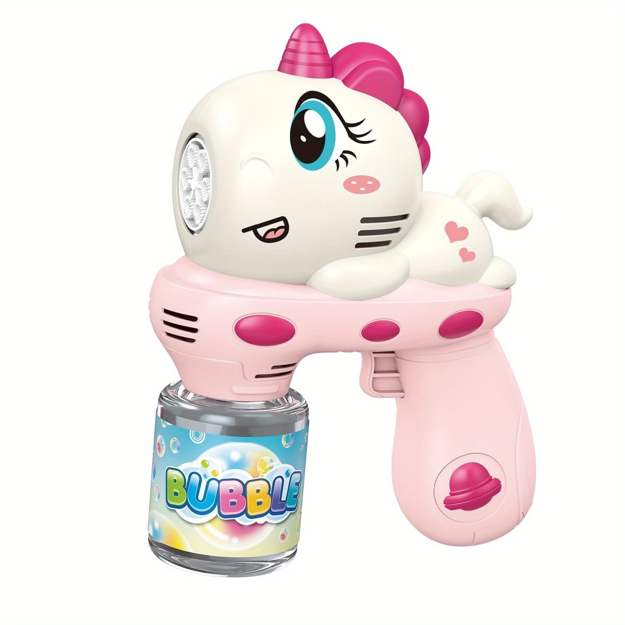 Pistol cu baloane- unicorn cu lumini si lichid inclus, roz/mov 2