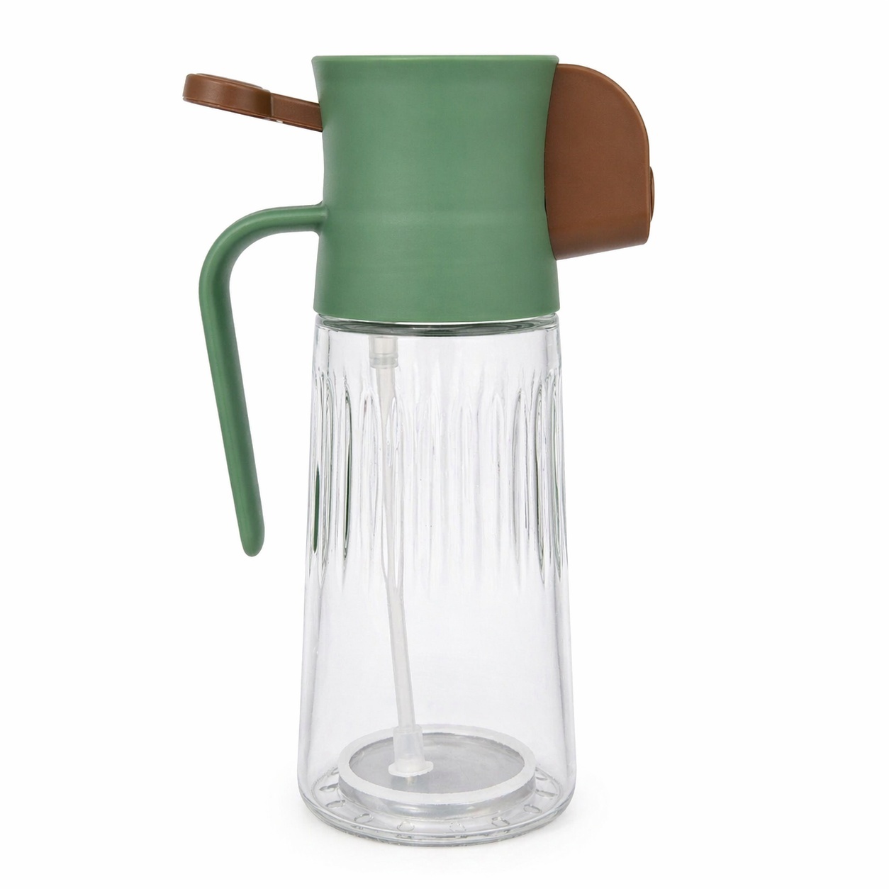 Pulverizator ulei sticla 380 ml, 20x9.5 cm, spray bucatarie, dozare fina, verde