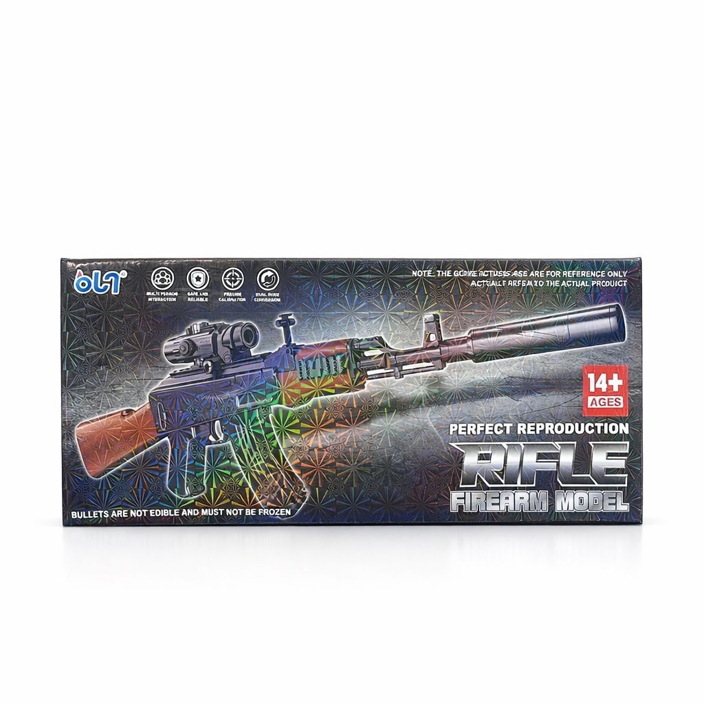 Pusca de jucarie crystal bullet rifle firearm model cu accesorii, 41.5 cm 2