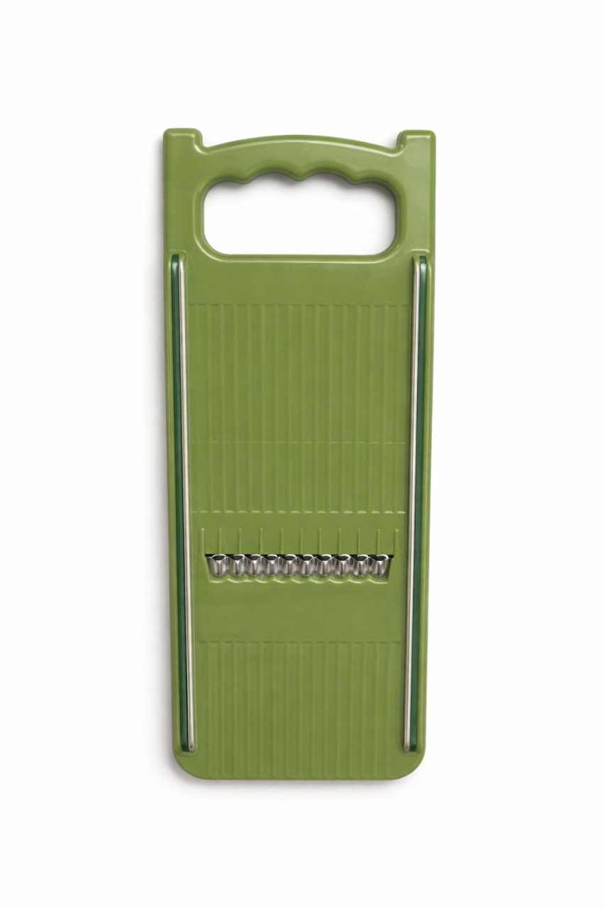 Răzătoare de bucătărie tip mandolină, plastic Verde, control ergonomic