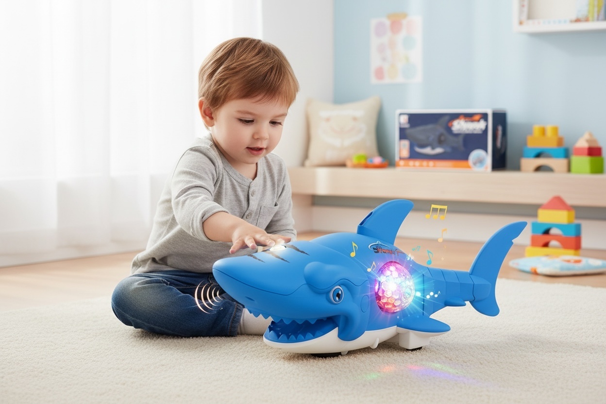 Rechin Electric cu Lumini si Muzica , 21 cm, Electric Music Series 3