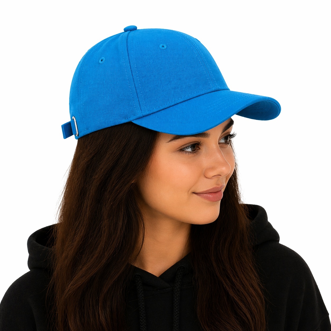 Sapca albastru neon reglabila unisex, stil casual 2