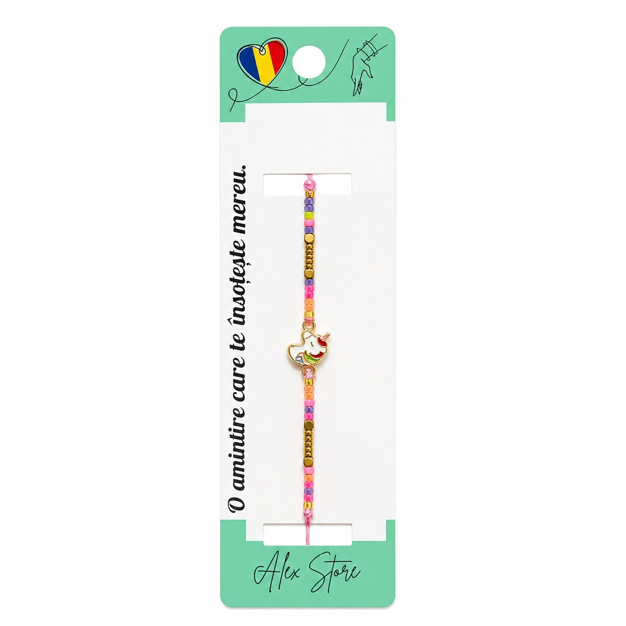 Set 12 Brățări cu Unicorn , Reglabile, Multicolore, Mărgele Colorate 2