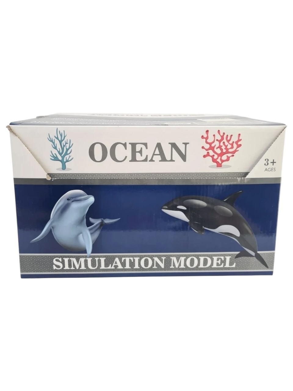 Set 12 figurine animale marine mari realistice din plastic, colectie ocean, 33x20 cm 4