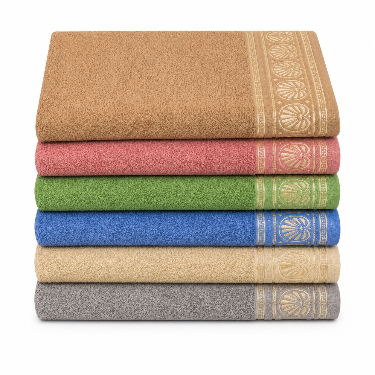 Set 12 Prosoape de Baie 70x140 cm – Prosoape Mari din Poliester, 6 Culori Elegante, Absorbante și Rezistente