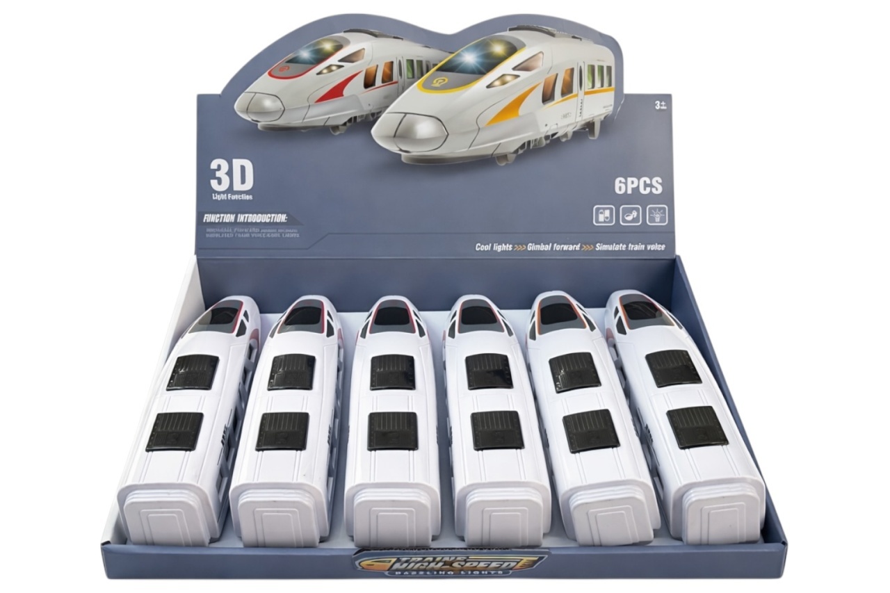 Set 6 trenuri electrice de mare viteză cu lumini și sunete integrate, 37,5x28,5x8,5 cm 2