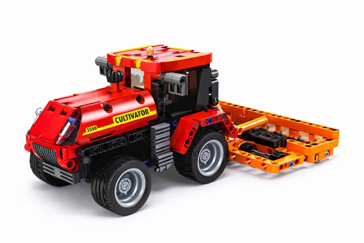 Set constructie tractor agricol 485 piese, 38 cm 2