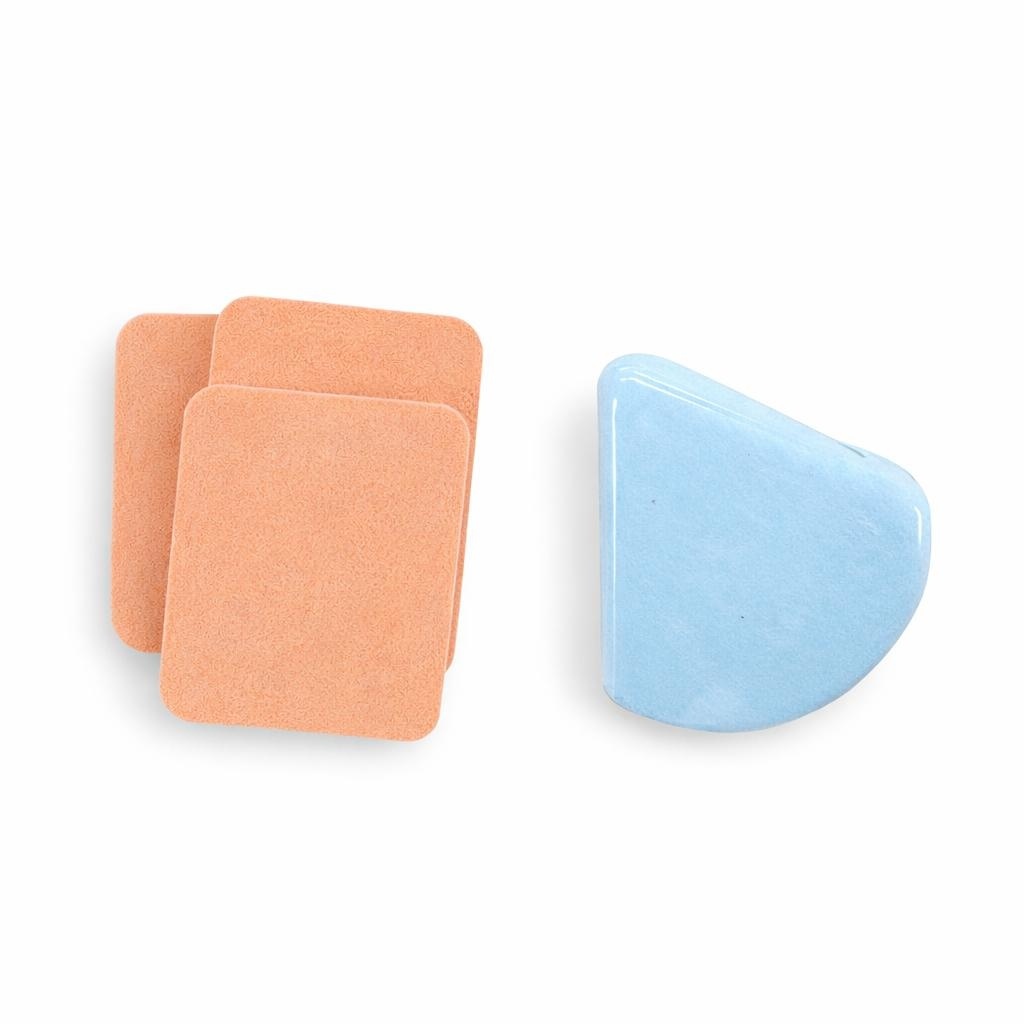 Set de buretei cosmetici pentru machiaj, 4 bucati, aplicare uniforma fond de ten si produse make-up 2