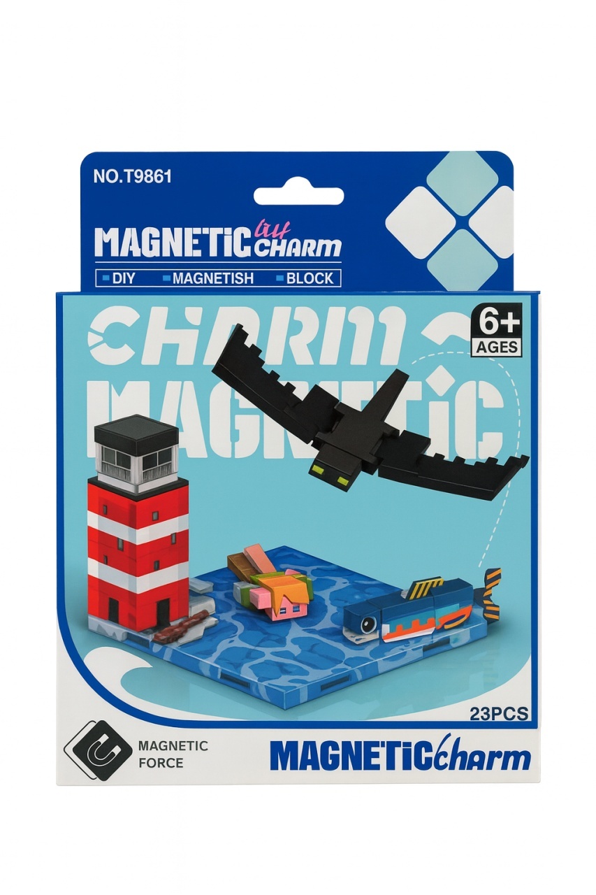 Set Magnetic Blocuri , Far si Creaturi, 23 Piese, 17 x 13 cm 2