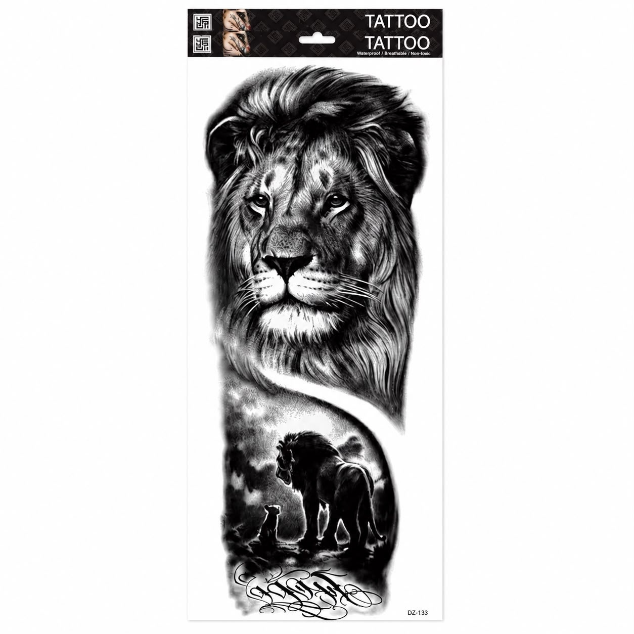 Tatuaj Semipermanent, Model cu Lei, Realist – 45 cm