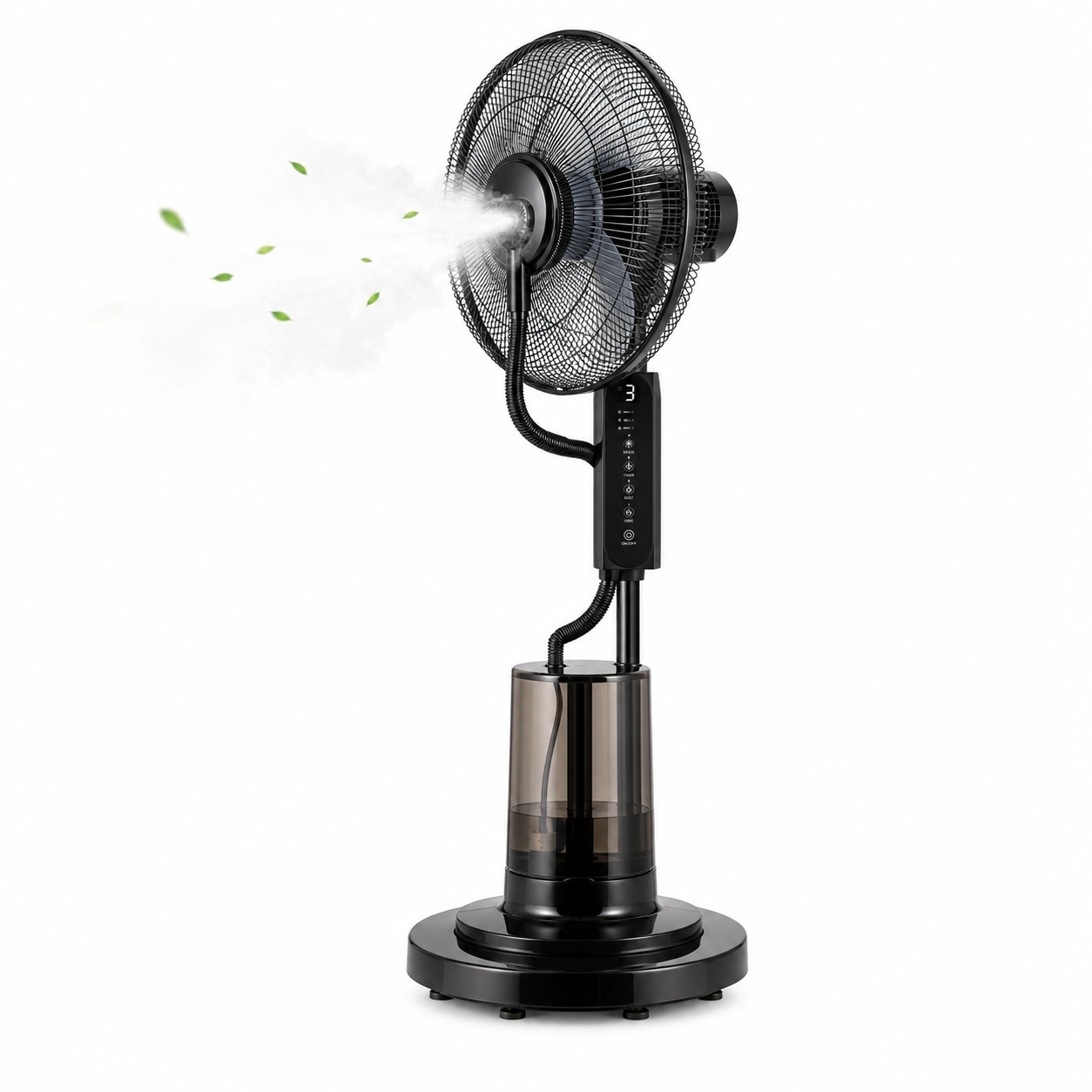 Ventilator cu Umidificator și Funcție de Răcire, Negru, 60 x 25.5 x 46 cm, 3 Viteze, 3 Lame, 220V 2