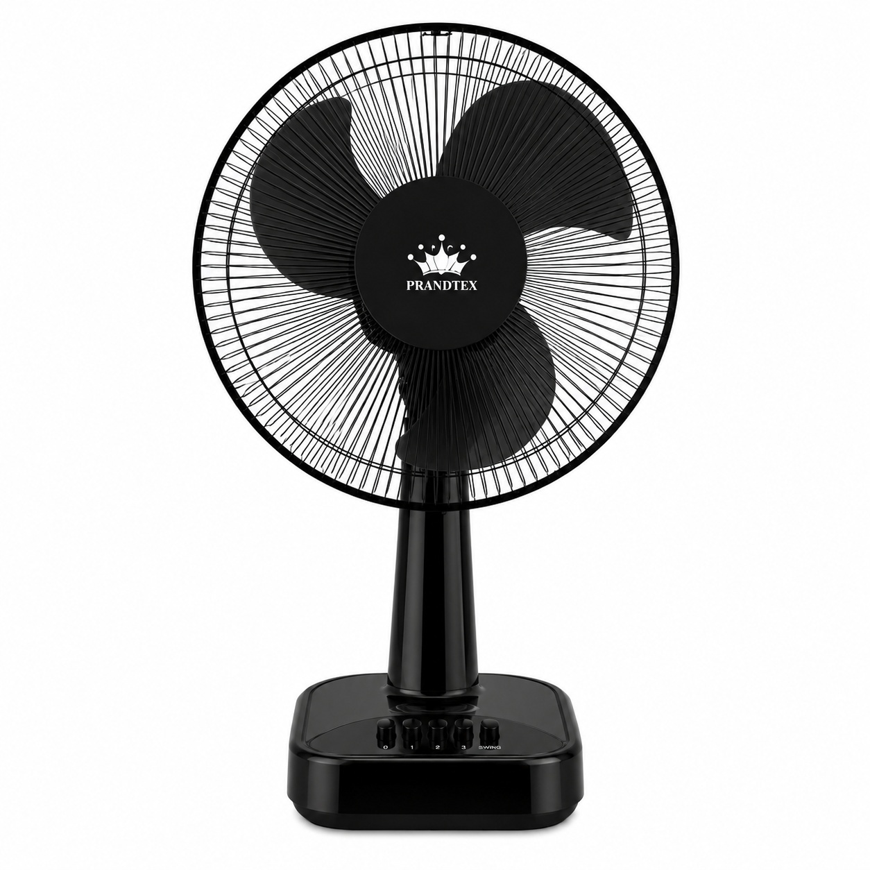 Ventilator de masa 16 inch 40cm, 3 viteze, oscilatie, silentios, 60W, Negru