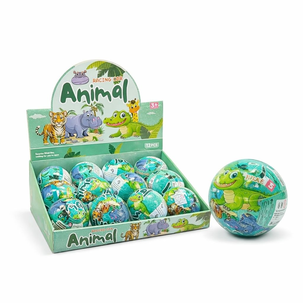 Bila surpriza cu figurina animal, model aleator, 10 cm