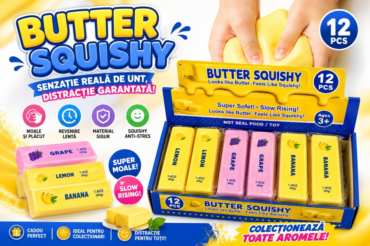 その他 Mellojoy Butter Squishy Butter Squishy Antistres cu Arome Fructate, Jucarie Senzoriala
