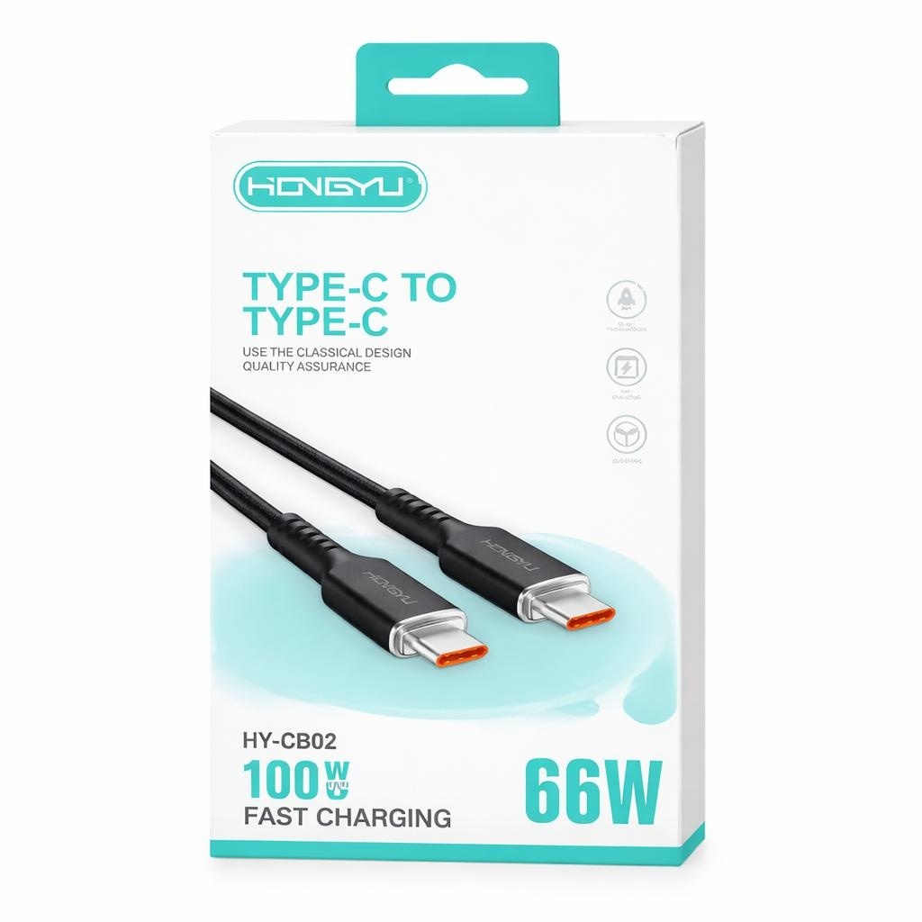 Cablu USB Type-C 66W Fast Charging, 100cm, Alb 3