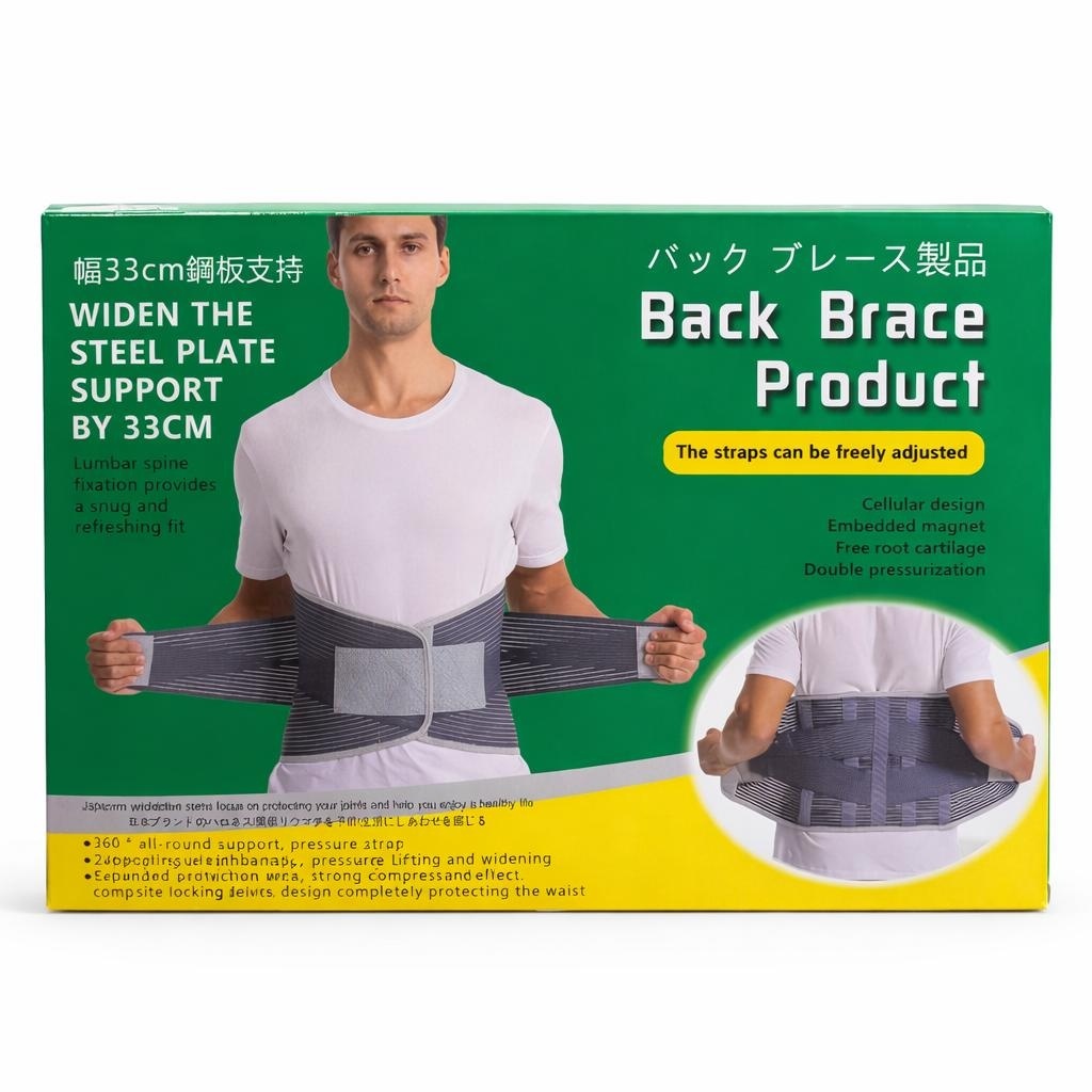 Centură lombară ortopedică, Suport Lombar, Unisex, Culoare Gri, Material Elastic 4