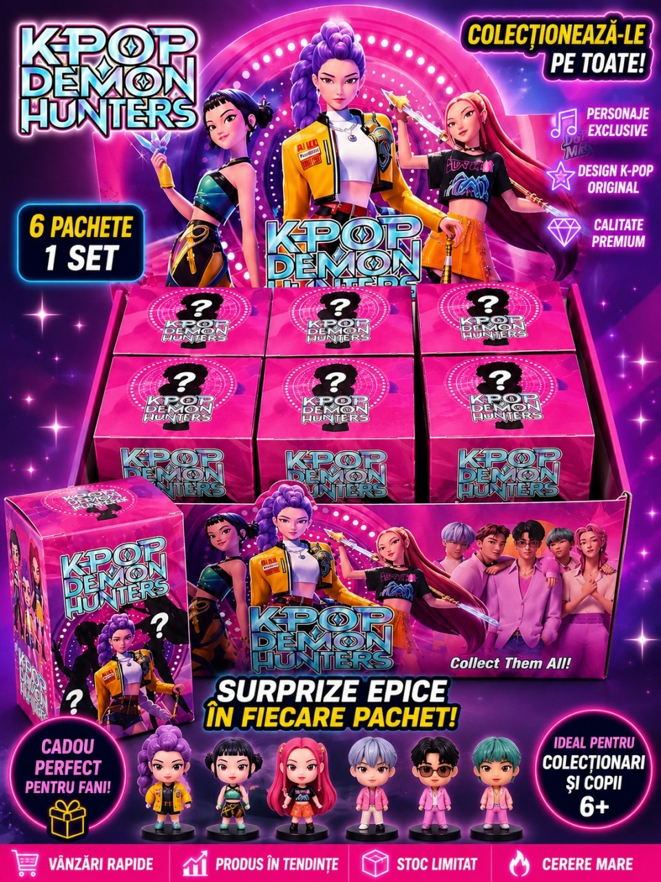 Cutie Surpriza cu Figurina K-Pop Fantasy, Personaj de Colectie pentru Copii