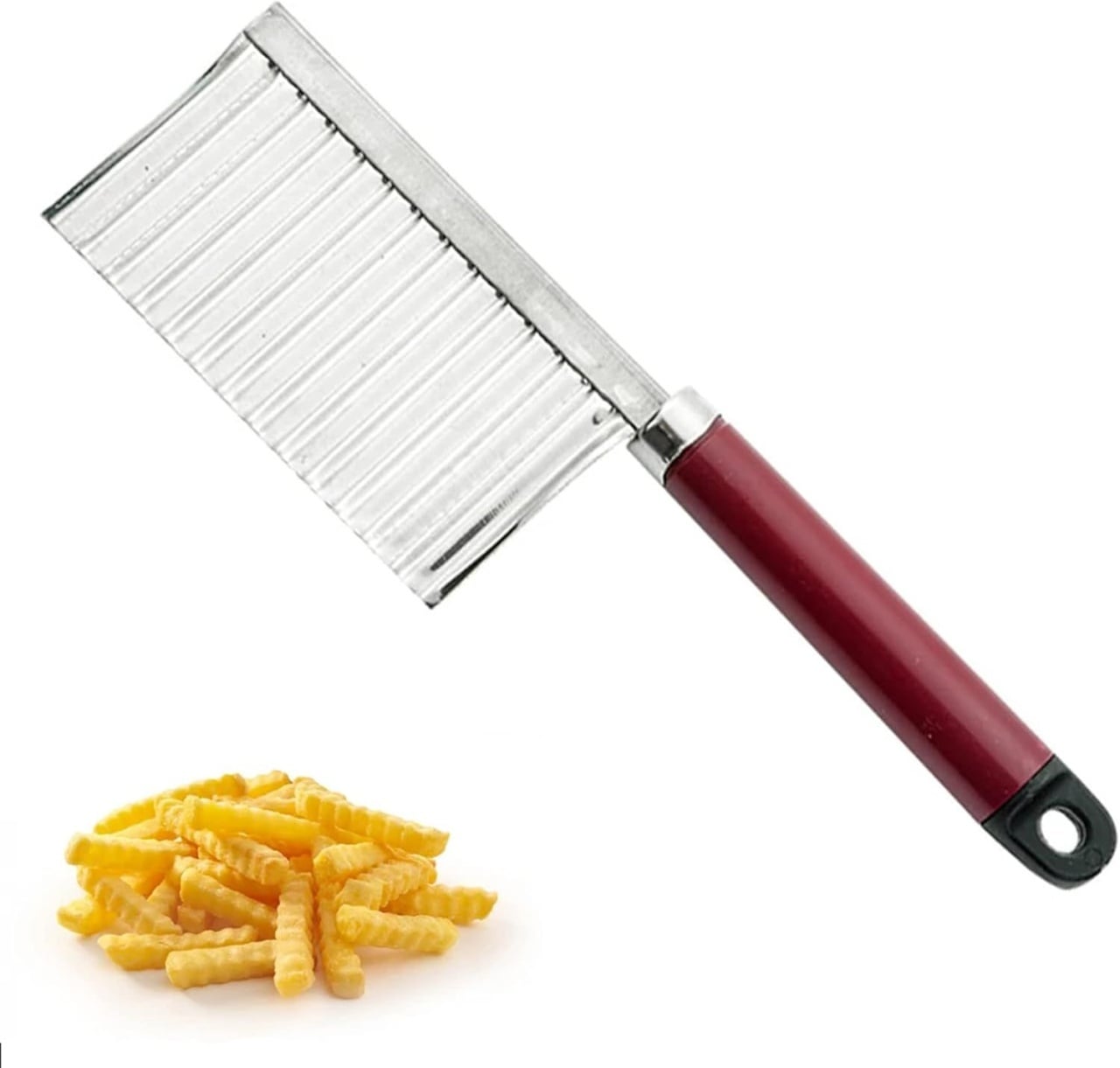 Cuțit ondulat profesional pentru cartofi și legume, 21,5x6 cm