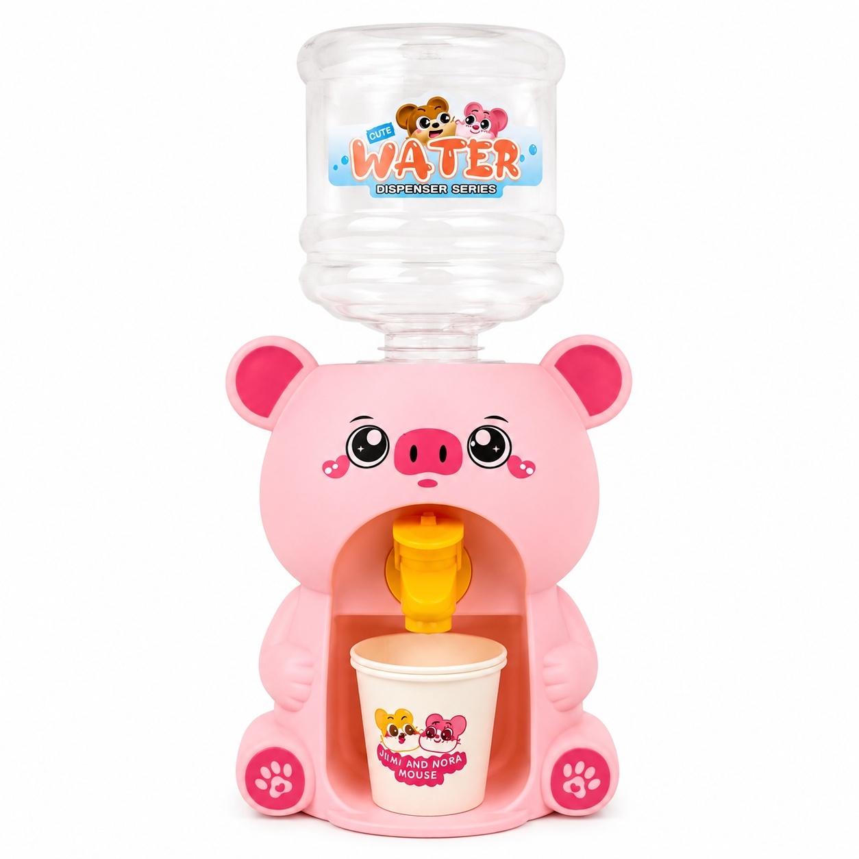 Dispenser apa copii, model cu porcusor , cu pahar inclus, distractiv si educativ 28.5x14 cm