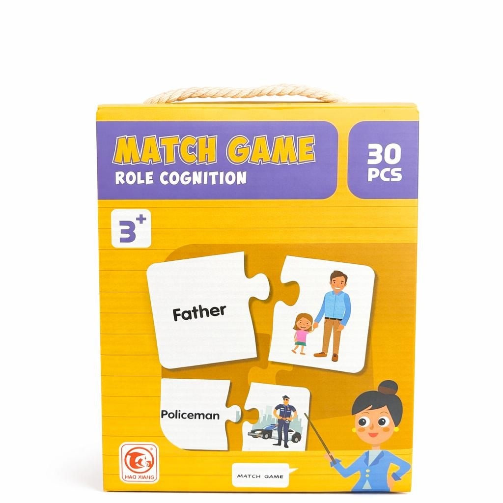 Joc educativ copii tip puzzle Match Game, recunoastere roluri, 30 piese 2