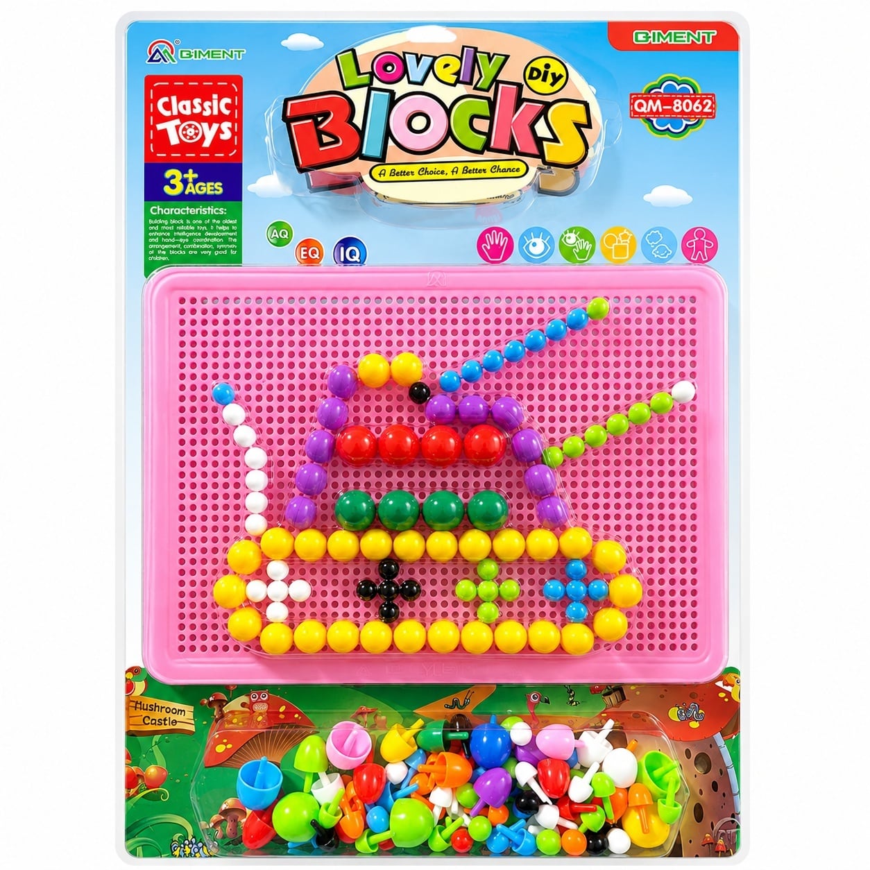 Joc Educativ cu Pioni , model tanc, pentru Copii – Joc Creativ DIY