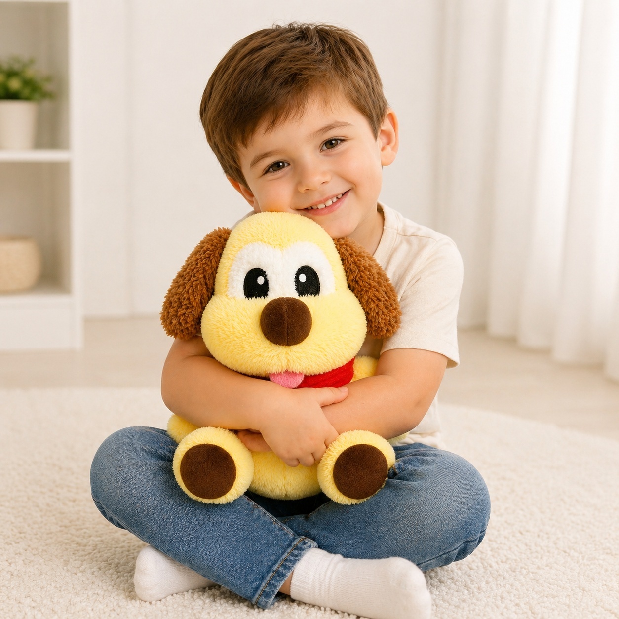 Jucărie de pluș cățel 20 cm – pluș moale, simpatic, ideal pentru copii 2