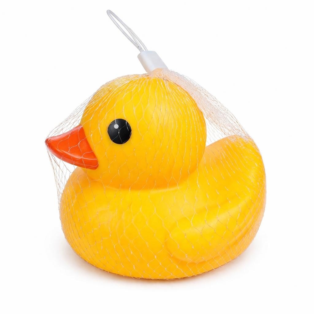 Jucărie rață din cauciuc/PVC pentru baie, galbenă, 15 cm