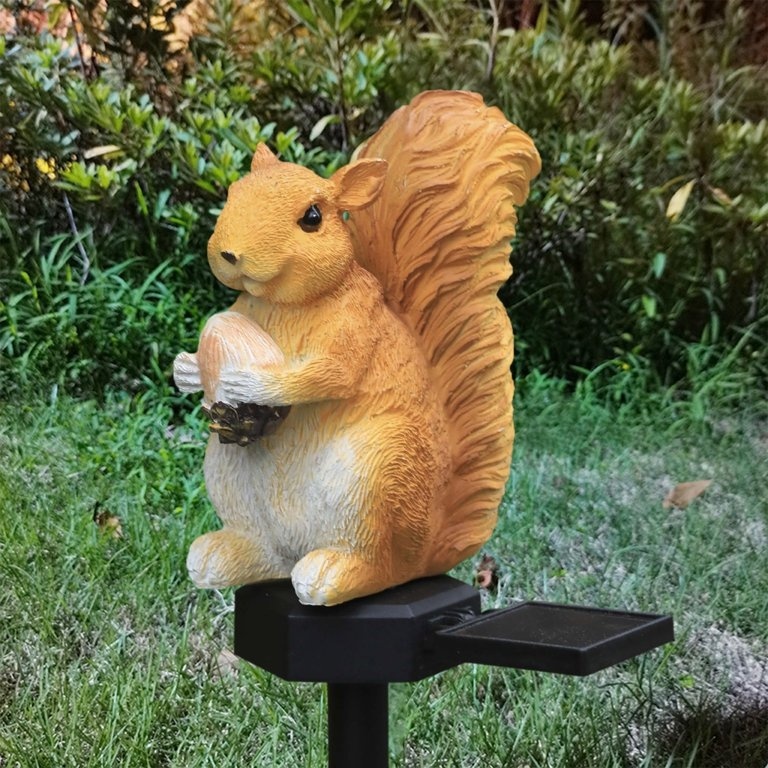 Lampă solară decorativă veveriță, rezistentă la apă, material poliresin, 33 cm, multicolor 5