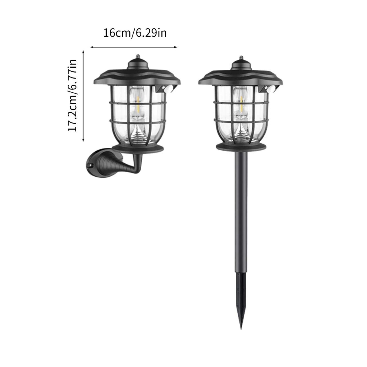 Lampa Solara Exterior 3in1 cu Senzor Miscare, Felinar, Lampa Gradina sau Aplica Perete