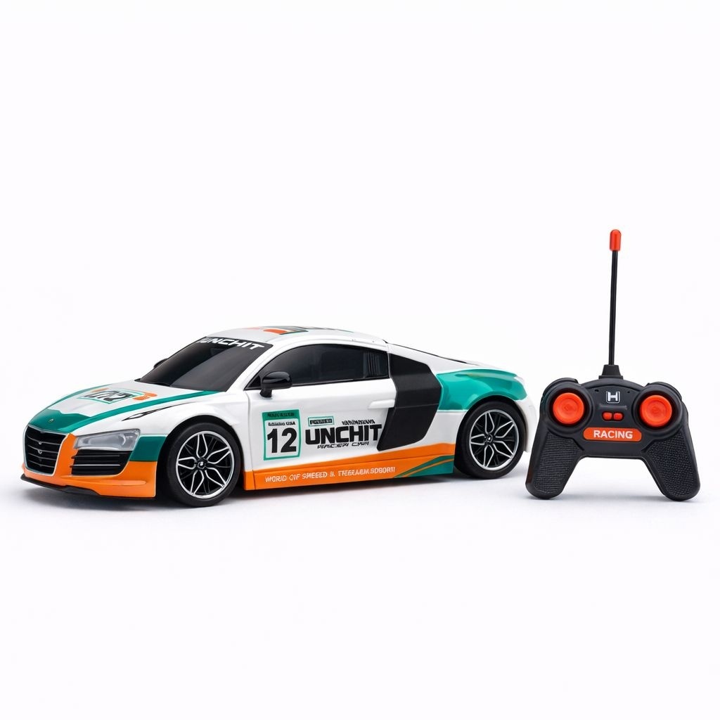 Masina RC sport 1:18 cu telecomanda 2.4G, reincarcabila, viteza mare, 31 cm