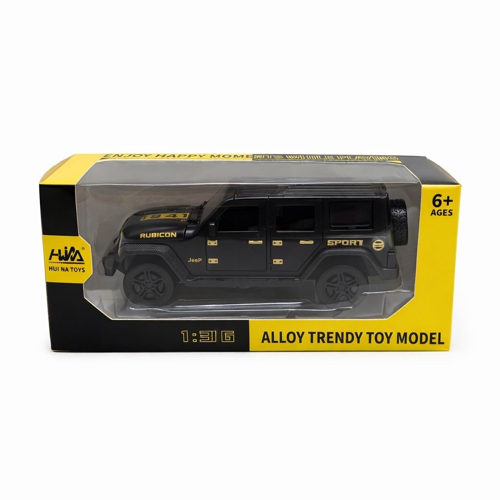 Masinuta offroad metalica neagra, model SUV robust 15 cm 2