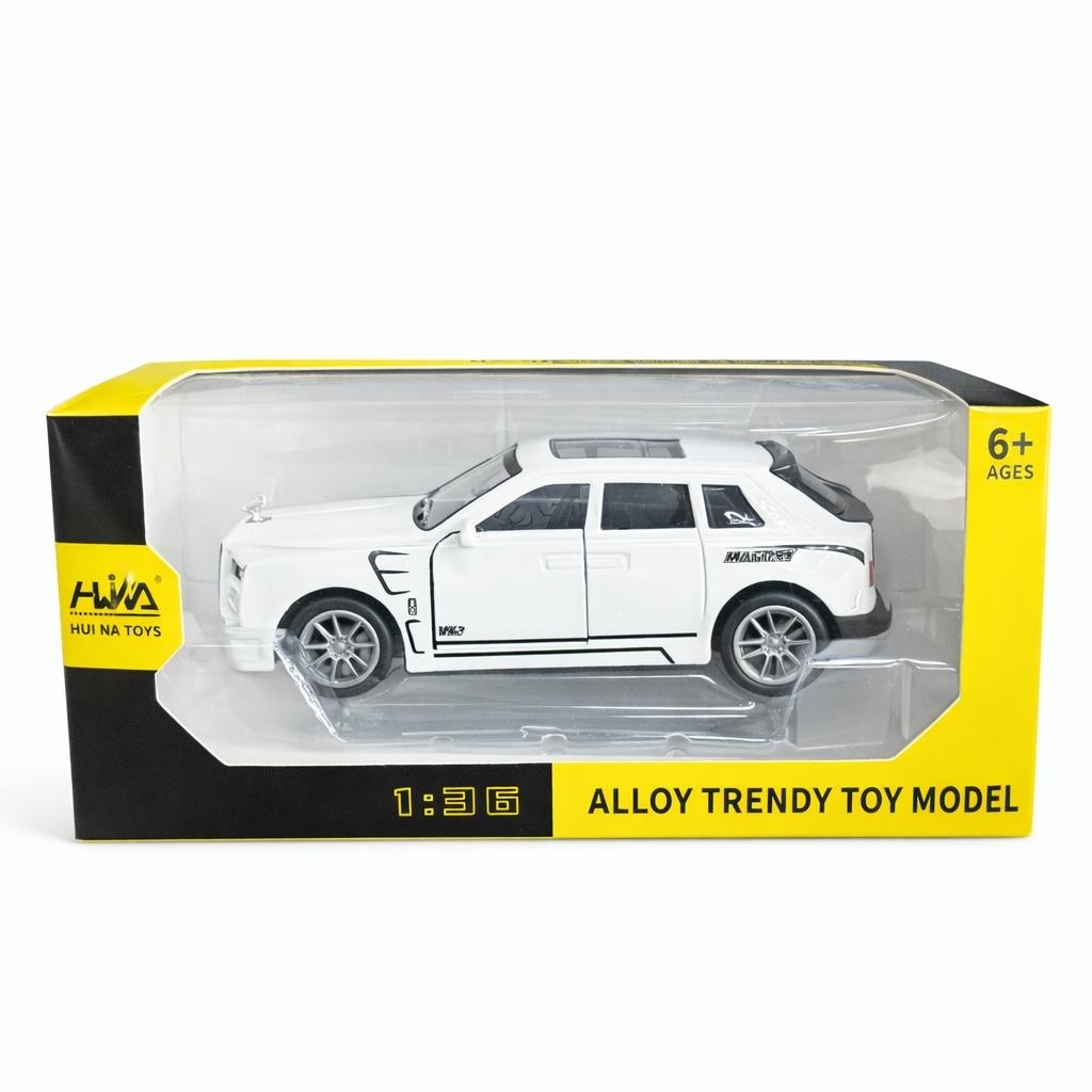 Masinuta SUV metalica alba scara 1:36, model realist, 15 cm