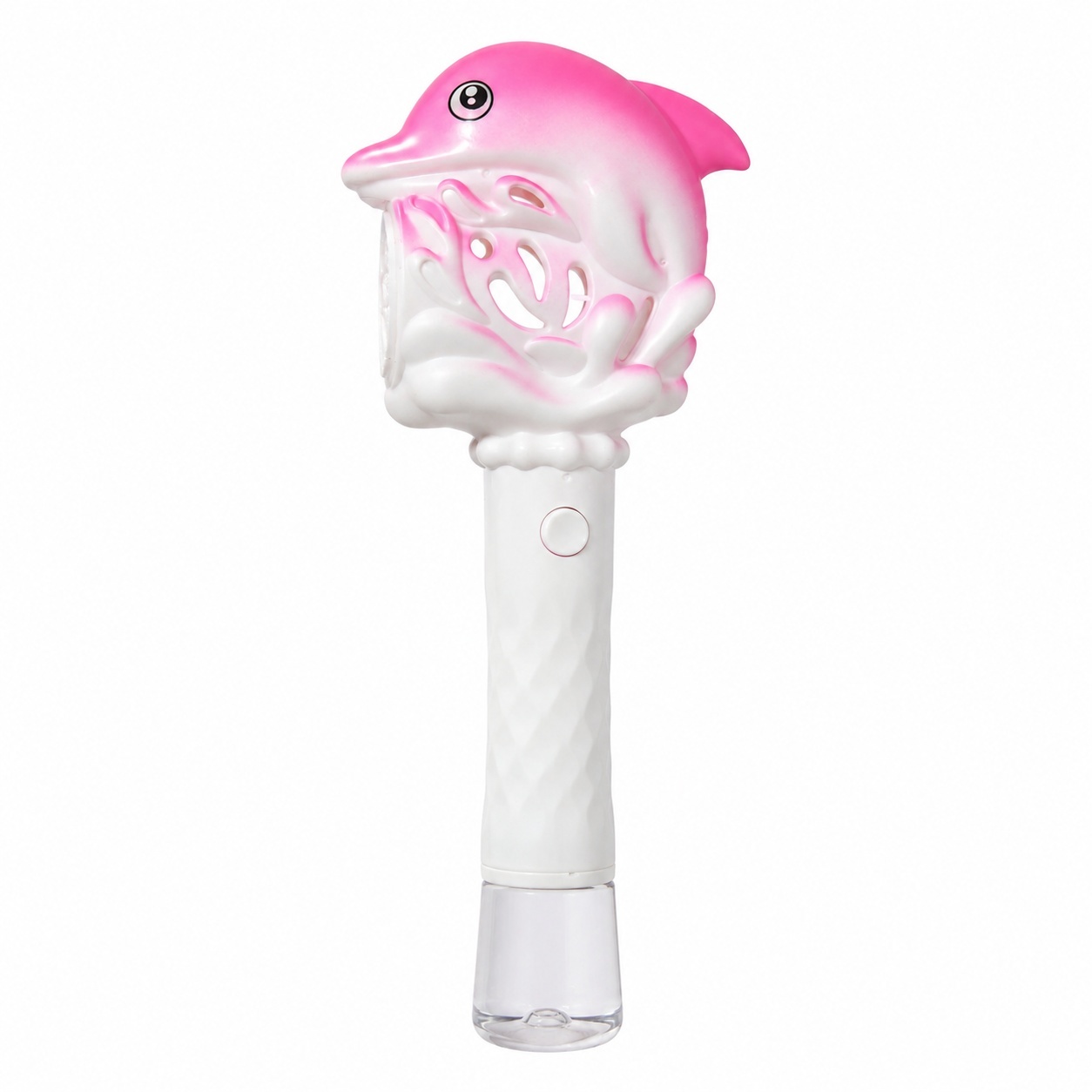 Pistol Automat de Baloane cu Lumini LED Delfin, Roz, 26x13.5 cm