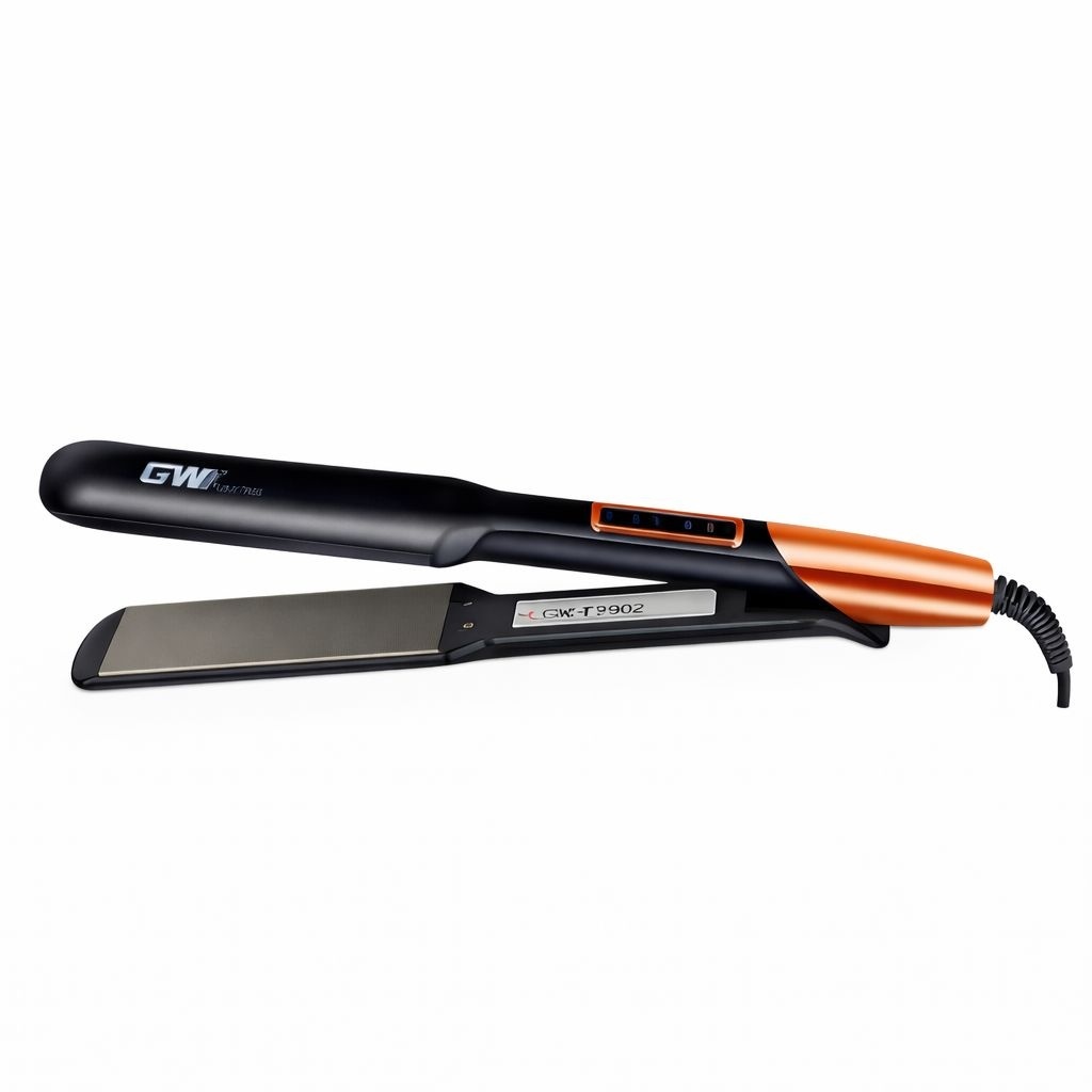 Placa de par profesionala GW-T902, 60W, pentru indreptare rapida, negru cu rose gold 3