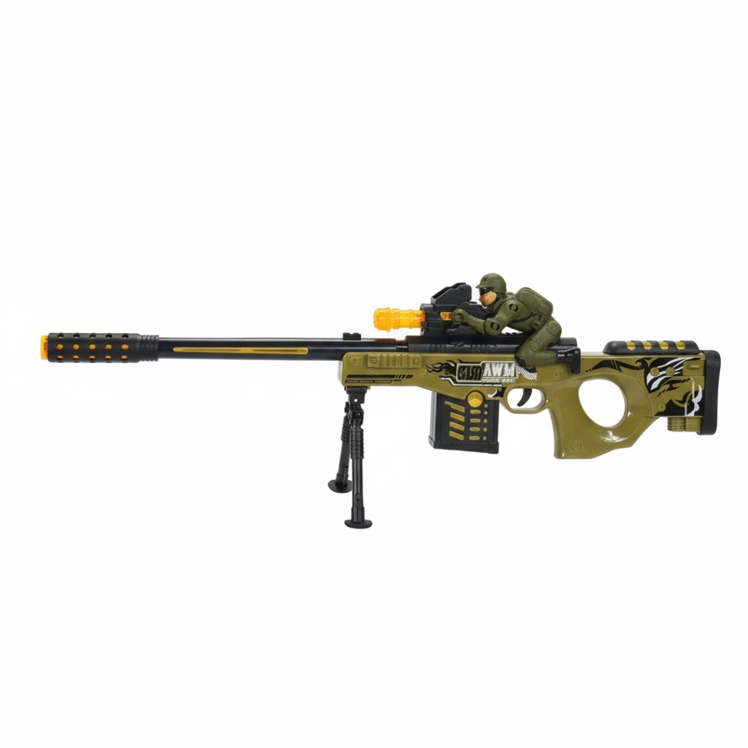 Pusca de jucărie cu sunete și lumini, plastic, Vibrating Spray Gun Z 13