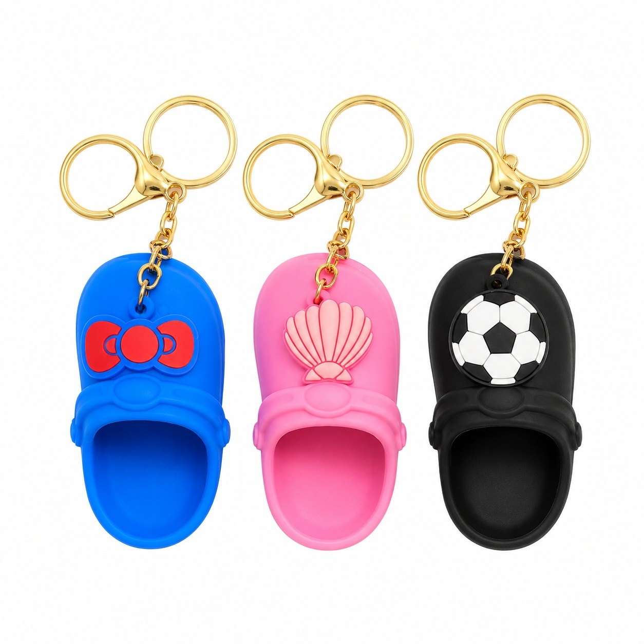 Set 12 Brelocuri Papuc 7 cm pentru Chei și Ghiozdan – Diverse Culori și Modele
