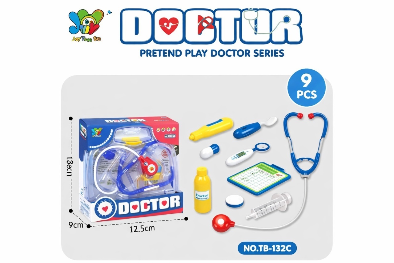 Set de doctor pentru copii-accesorii medicale 9 piese multicolor 3