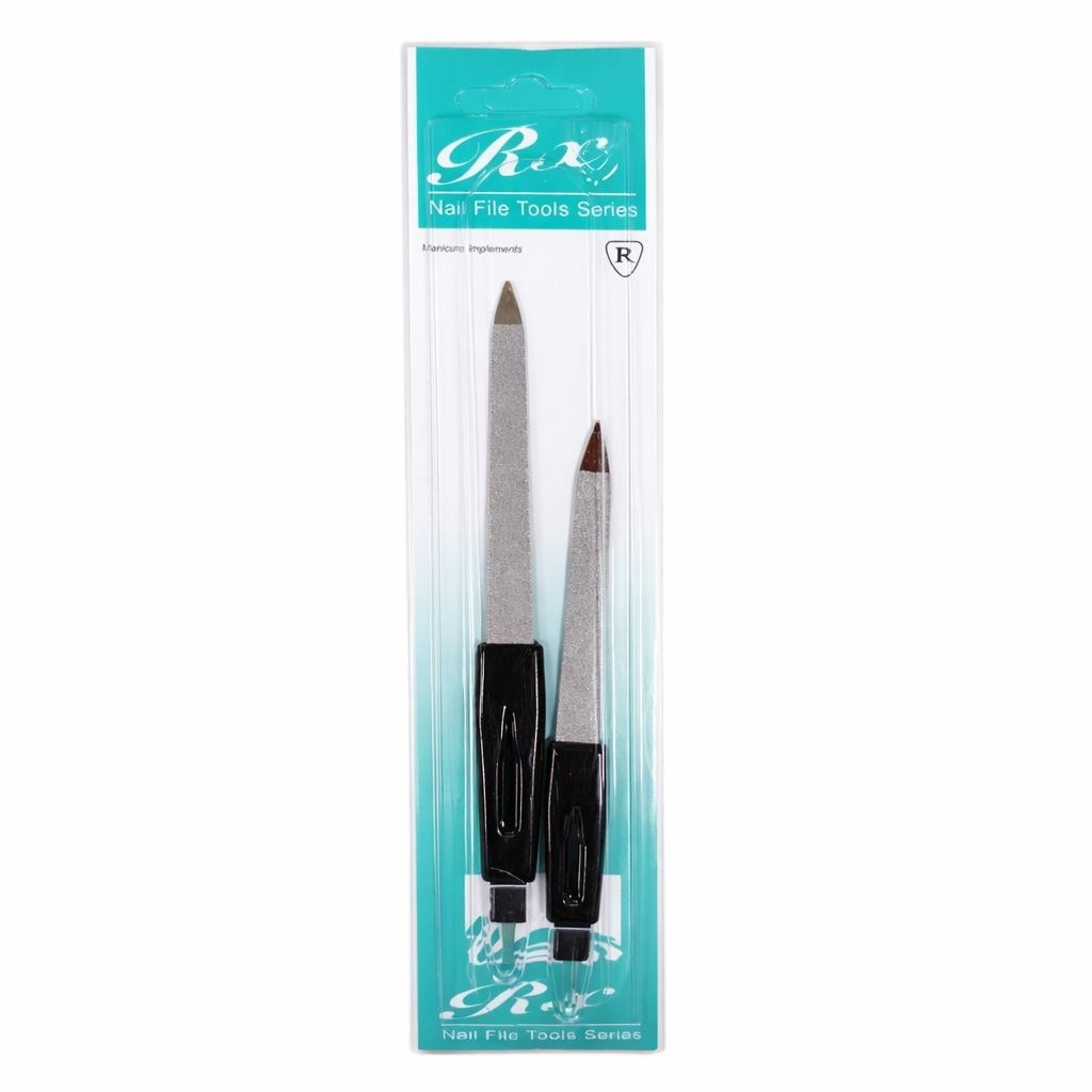 Set pile de unghii profesionale din metal pentru manichiură și pedichiură, 2 bucati