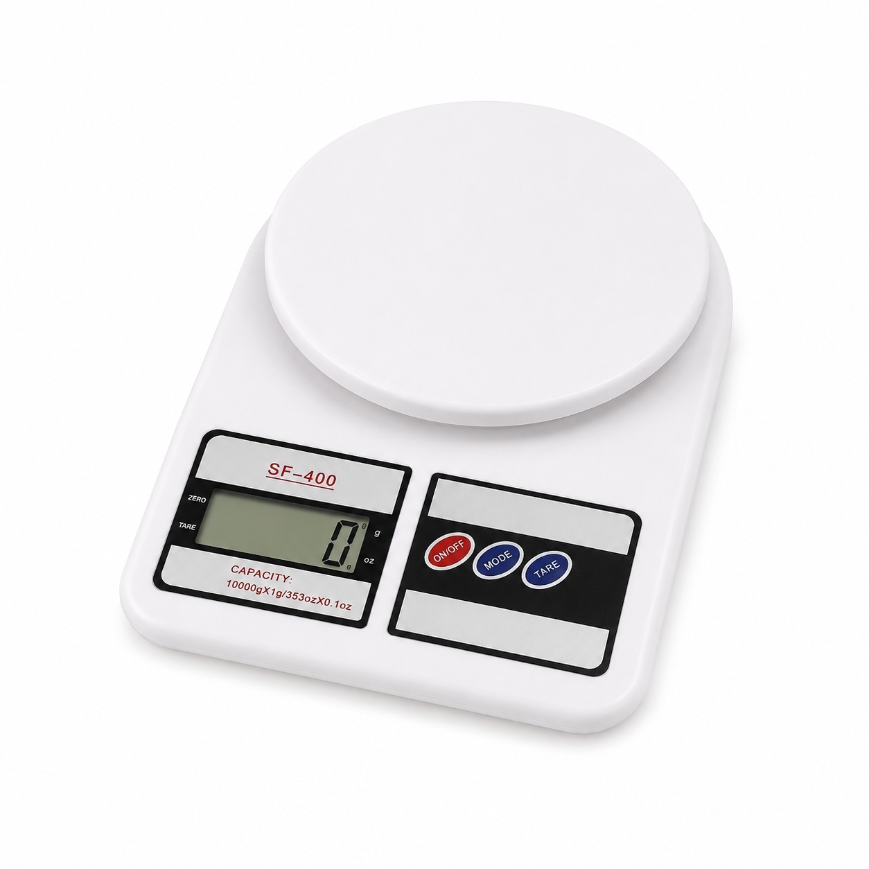 Cântar de Bucătărie Electronic, Alb, Plastic, Afișaj Digital, Capacitate 5 kg 5