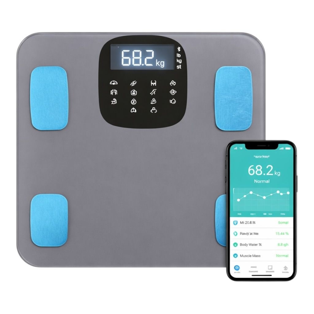 Cântar Personal Electronic cu Afișaj LCD, Capacitate 180kg, 28x28cm, Gri