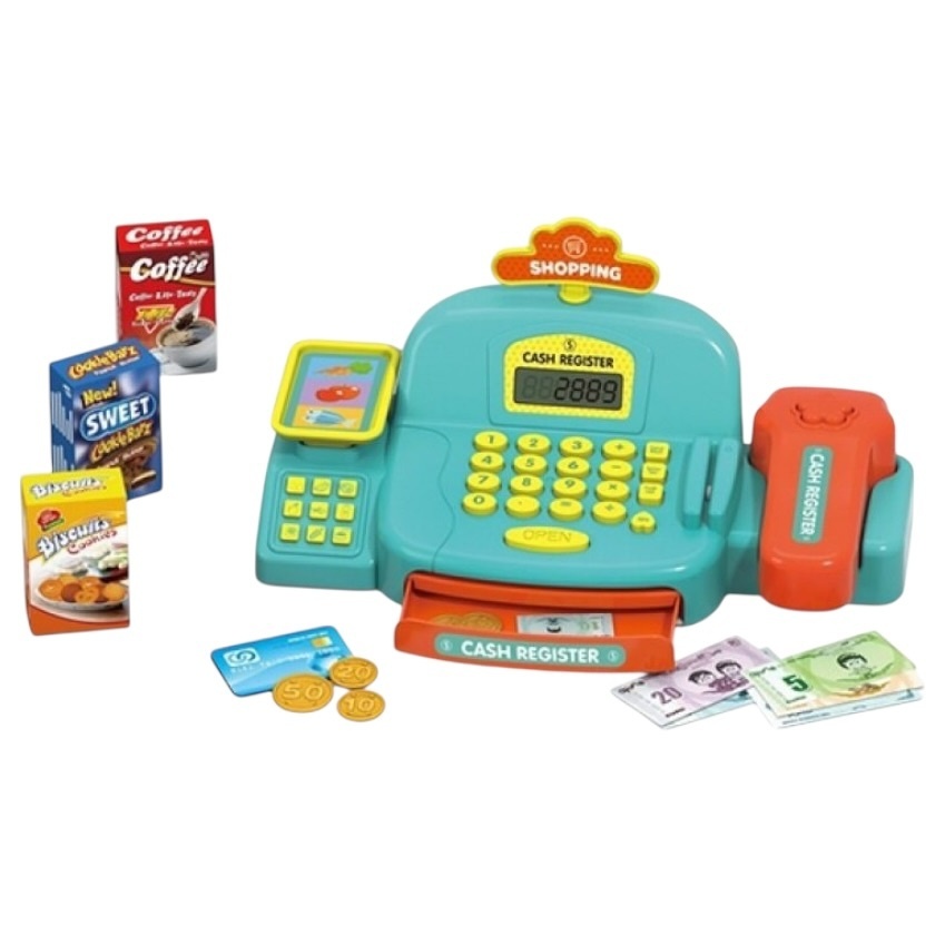 Casă de marcat interactivă din plastic cu sunete și accesorii, 21x11,5x11,5 cm 2