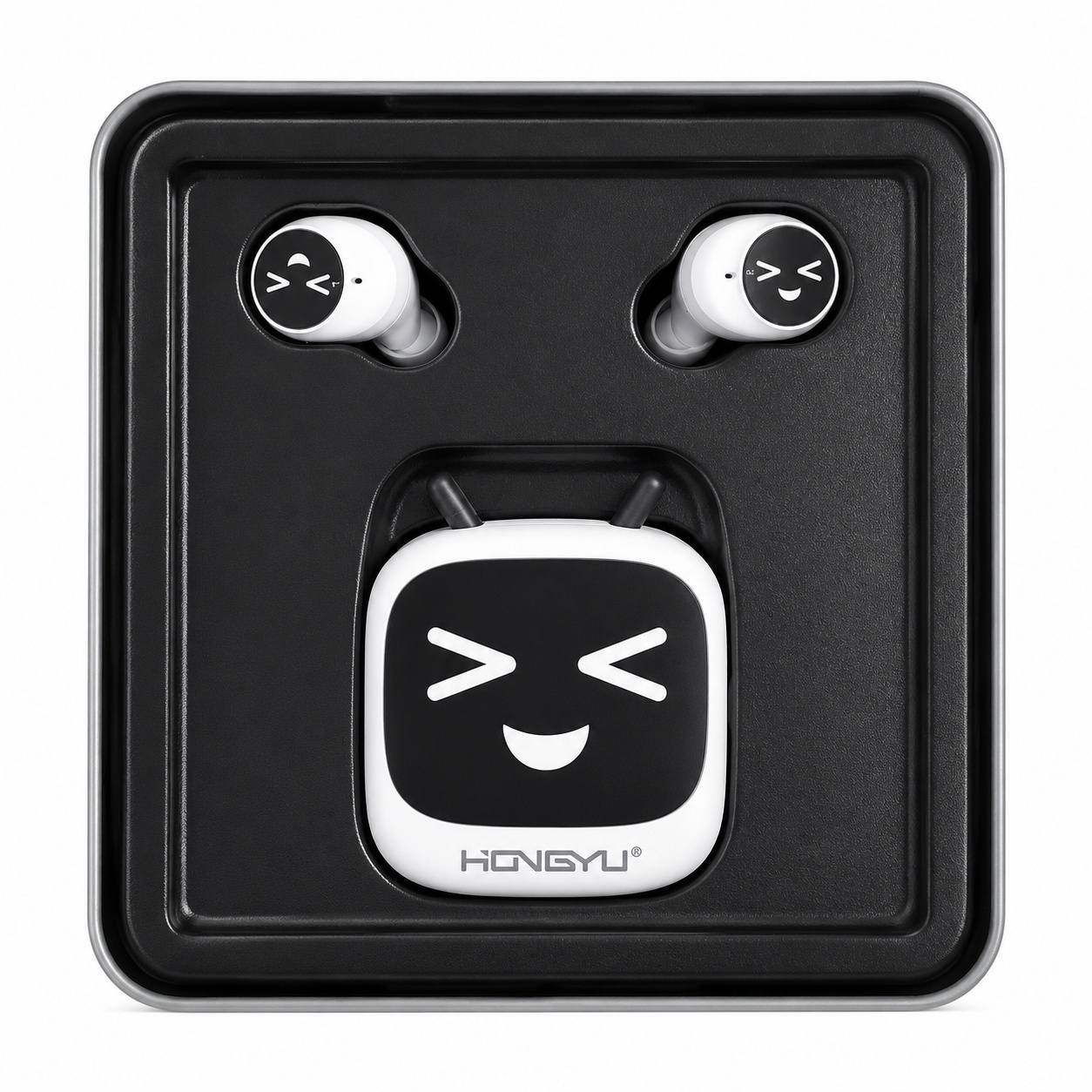 Căști Wireless Bluetooth T18 Albe – Earbuds BT 5.3 cu Sunet HD și Touch Control 3