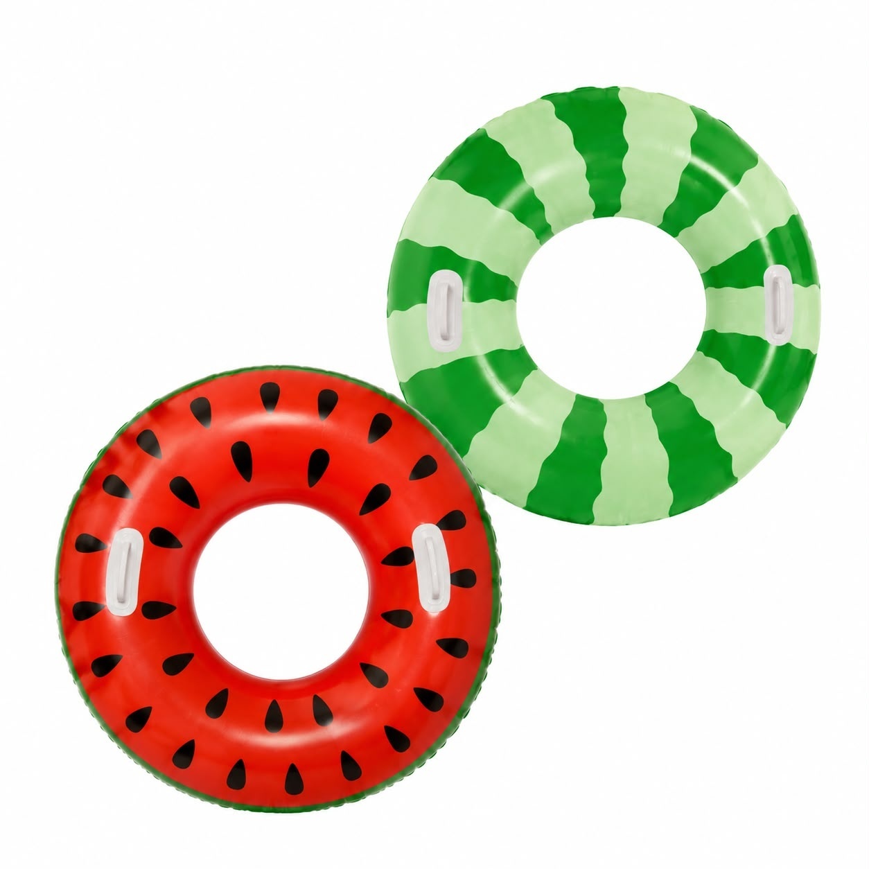 Colac Gonflabil Pepene Verde pentru Copii, 120 cm – Colac de Înot cu Mânere pentru Piscină și Plajă 3