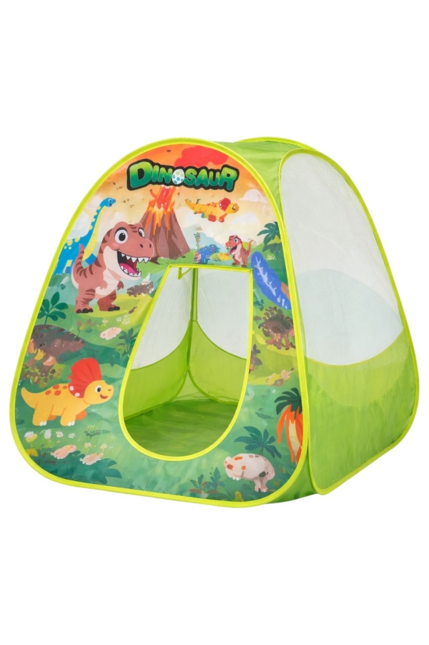 Cort pentru copii cu tematică dinozauri, din material textil, 85x70x70 cm