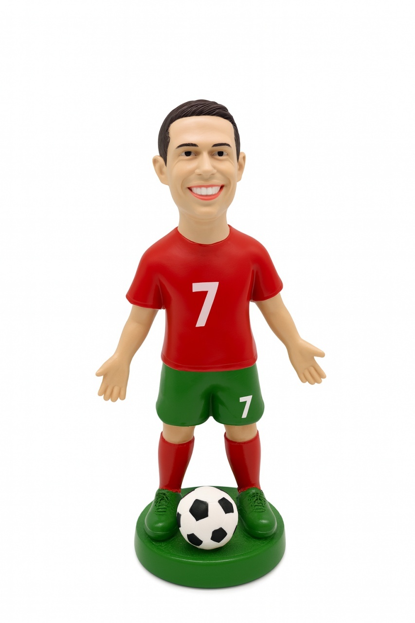 Figurina Ceramica Fotbalist , 17 cm, Model Colectie, Detalii Realiste
