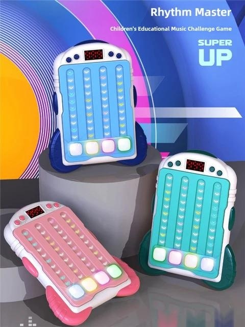 Joc Interactiv Rhythm Lumini Sunete Roz , Jucarie Educativa Copii 3+ Reflexe Memorie 2