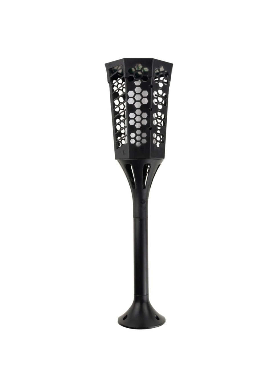 Lampă solară decorativă tip torță LED, set 2 bucăți, plastic, negru 5